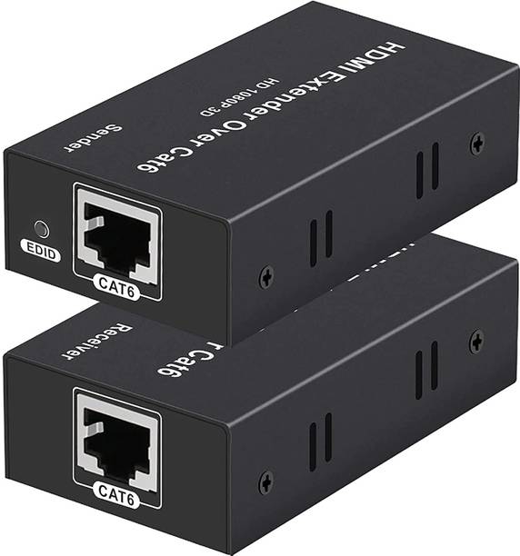 microware  TV-out Cable HDMI Extender Upto 60 Mts., Sender Repeater Over Signal RJ45 Cat5e/6/7 LAN Cable