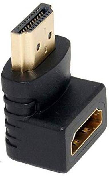 Lynacz  TV-out Cable L SHAPE 90 DEGREE HDMI Male To Female Gold-Plated Connector for PC HDTV