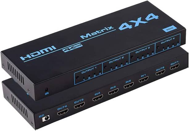 microware 4x4 HDMI Matrix Switch, 4 in 4 out HDMI Switch Matrix(4K HDMI 4x4 Matrix) Media Streaming Device
