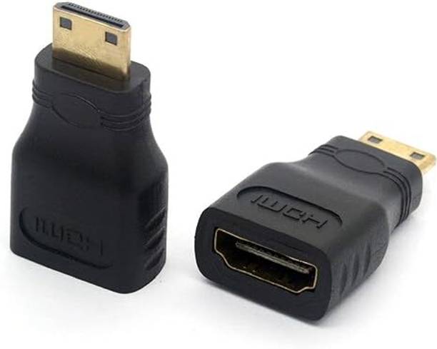 RAREGEAR  TV-out Cable Gold Plated HDMI Female to HDMI Male Connector Audio Vedio Adpater Pack of 2