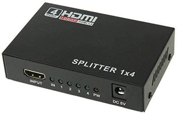 BKC  TV-out Cable HDMI Splitter 1 In 4 Out 4-Port Full HD 1080P with 3D Video Support