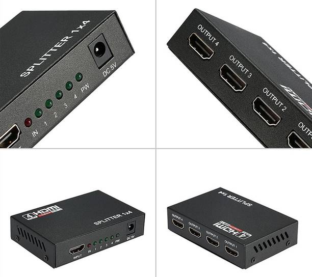 BKC  TV-out Cable HDMI Splitter 1 IN 4 OUT Full HD 1080P Support 3D v1.4 for HDTV