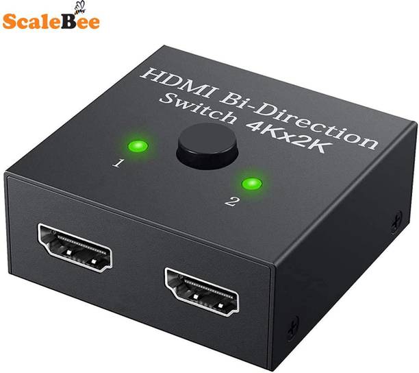 SCALEBEE TV-out Cable HDMI Switch Splitter, 2 Port Bi-Directional Manual HDMI Switch 2 in 1