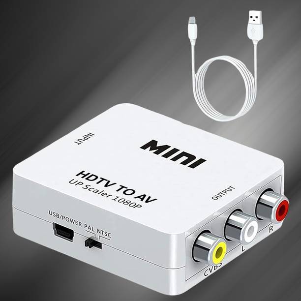 SDMINITEK TV-out Cable MINI HDMI2AV Up Scaler 1080P HD Video Converter