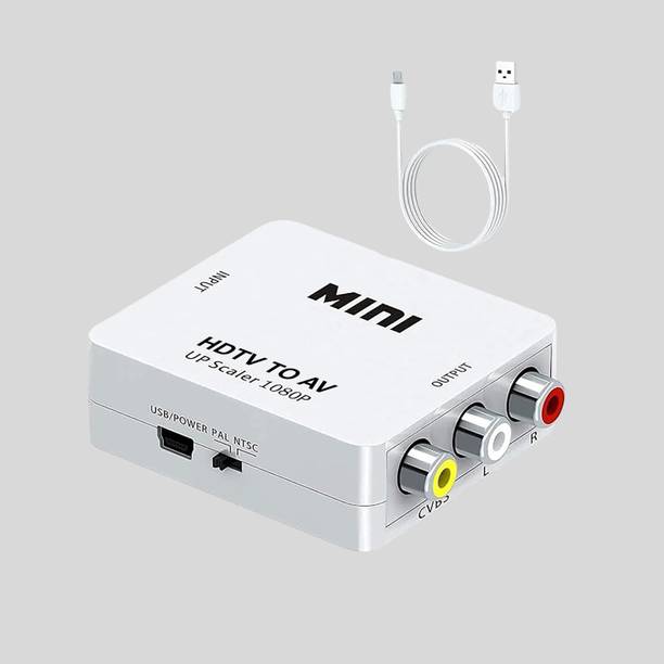 SDMINITEK  TV-out Cable MINI HDMI 2 AV Up Scaler 1080P HD Video Converter