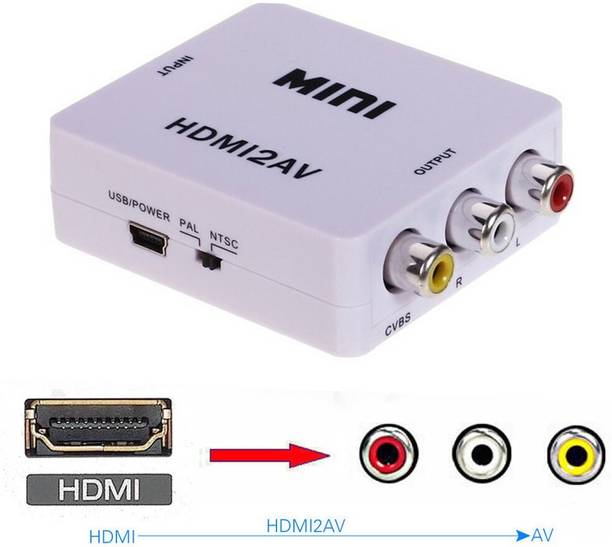 SDMINITEK  TV-out Cable HDMI to AV Converter | HDMI2AV 1080P Adapter | HDMI to RCA Video Converter