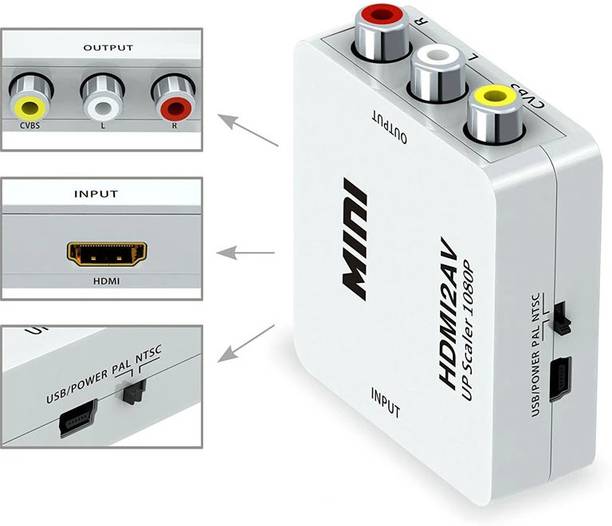 SDMINITEK  TV-out Cable HDMI to AV Converter | HDMI2AV 1080P Adapter | HDMI to AV Video Converter