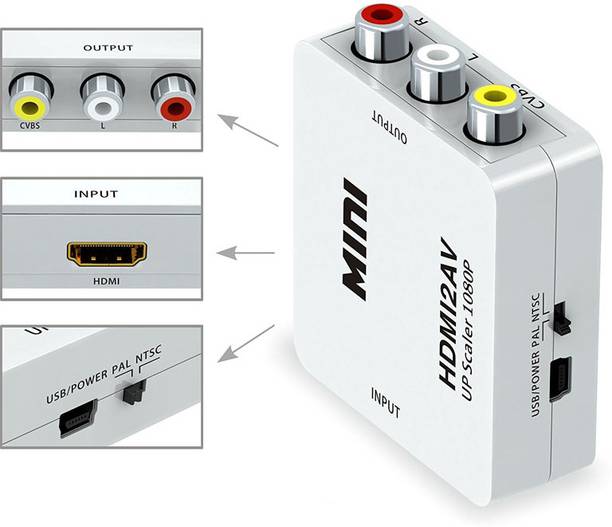 SDMINITEK  TV-out Cable HDMI to AV Converter | HDMI2AV 1080P Video Adapter | HDMI to RCA Converter