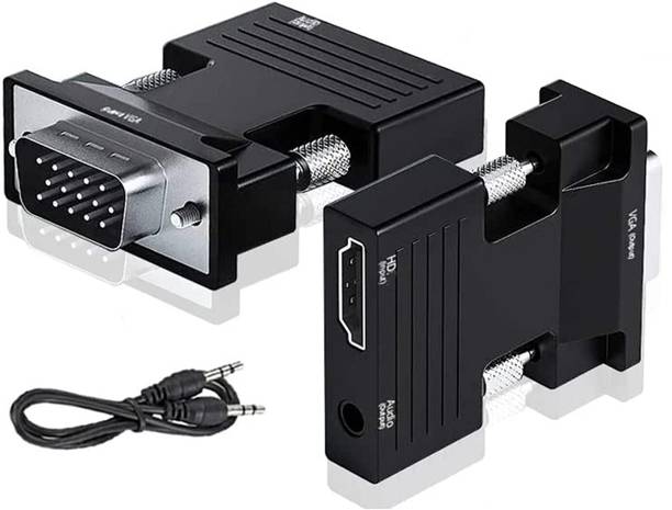 RyzCare  TV-out Cable HDMI to VGA Adapter Converter with 3.5mm Audio, HDMI female to VGA Male 1080p