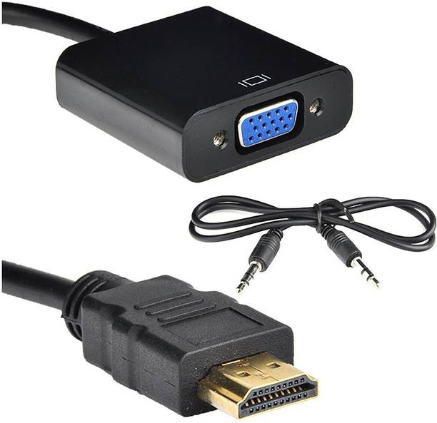 TERABYTE  TV-out Cable High Quality HDMI Male to VGA Female Converter Adapter with 3.5mm audio cable