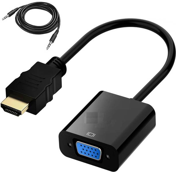 NeroEdge  TV-out Cable HDMI to VGA Converter HDMI2VGA Adapter with AUX Cable
