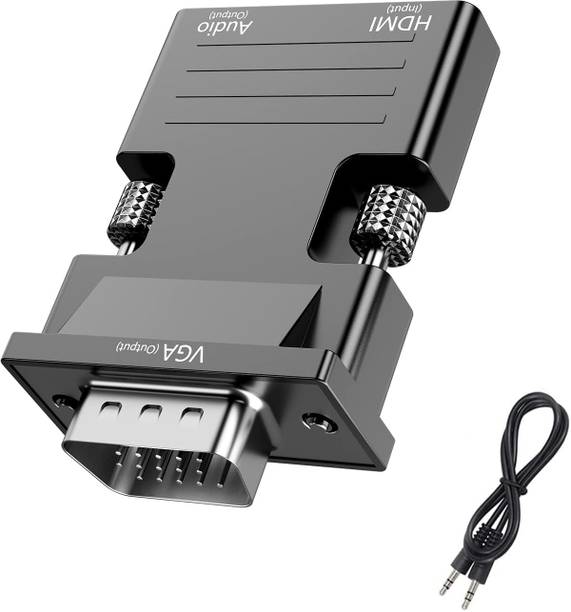 microware  TV-out Cable HDMI to VGA Converter Adapter with Audio for HDMI Interface to HDMI Output