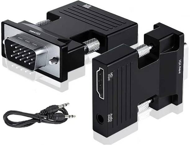 microware  TV-out Cable HDMI Female to VGA Male Converter with 3.5mm Audio,for Laptop/ PC/ PS3/ X-Box