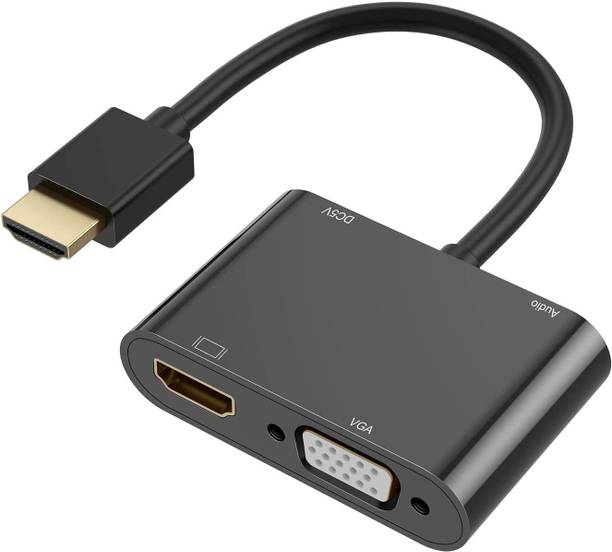 VOOCME  TV-out Cable HDMI to VGA HDMI Adapter, Dual Display 4k HDMI to VGA HDMI Splitter Converter