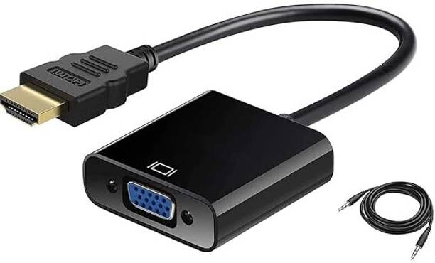 PosXpert  TV-out Cable HDMI Male to VGA Female Video Converter Adapter with 3.5mm Audio Port