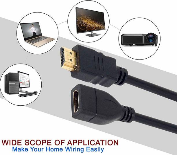 Akwor  TV-out Cable HDMI Male to Female Extension Cable Support 4K 3D Resolution HDMI