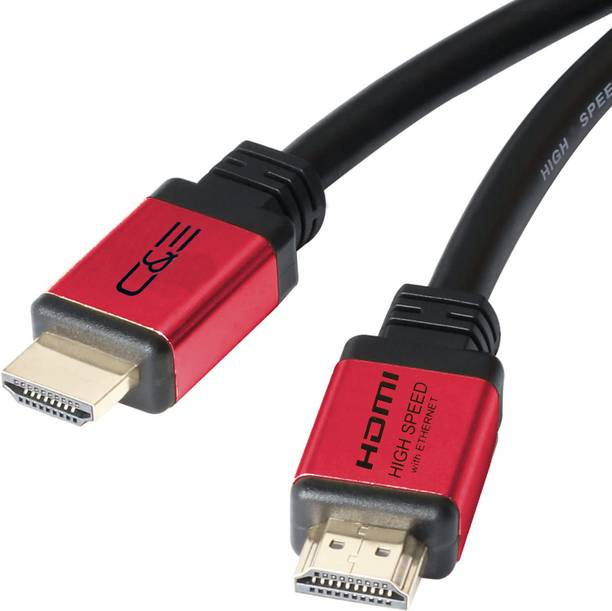 C & E  TV-out Cable High Speed Ultra HDMI Cable with Ethernet - Supports 3D, 4K 150Hz, Audio Return - Latest Version (15 Feet / 4.57 Meters) Ultra Red
