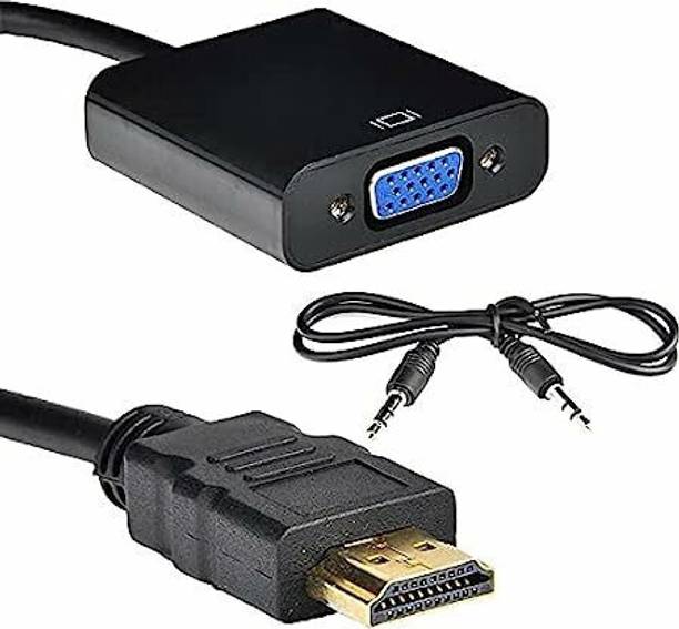 TERABYTE  TV-out Cable HDMI to VGA with Audio Male to Female VGA for Computer, Desktop,