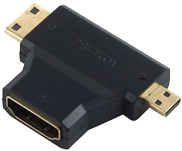 ULTRABYTES  TV-out Cable 3 in 1 HDMI Female to Micro/Mini HDMI Male Adapter 1080p 4K HDMI Extender