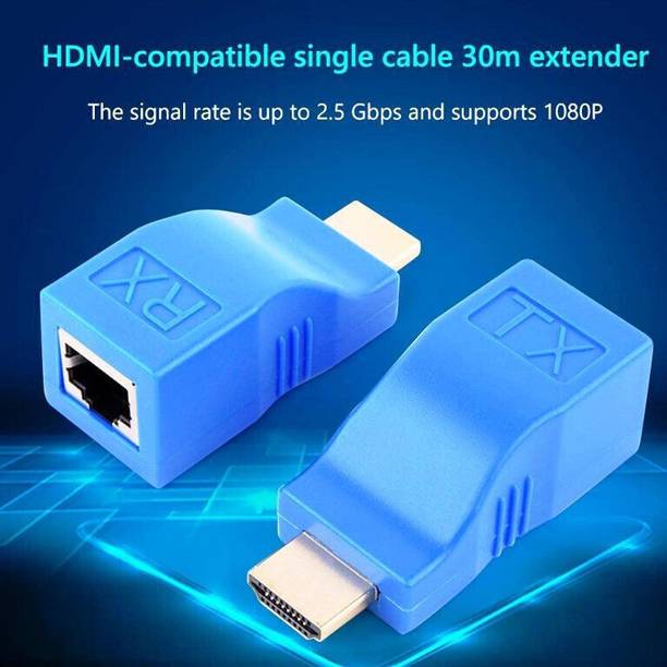 TERABYTE  TV-out Cable HDMI Extender Range 30 mtr RJ45 Cat5e/6 Network LAN Ethernet Adapter Repeater