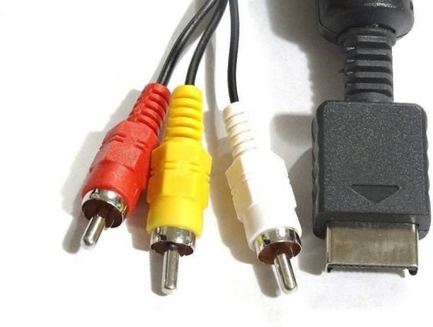 DEVBHOOMI  TV-out Cable DB-Av Cable for Ps2 AND PS3 For Sony Playstation 2 and PS3 gaming console