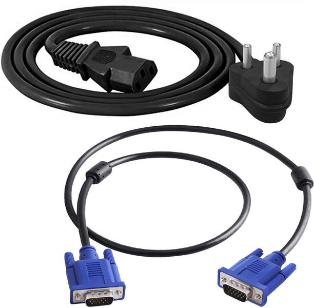 TAAPSEE  TV-out Cable 1.8 Meter Vga Cable & 1.8 Meter Desktop Power Cable High quality