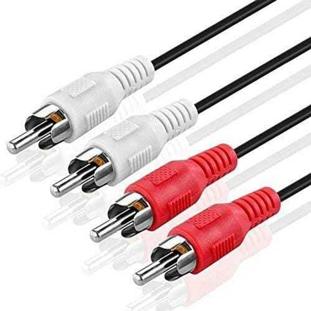 JAMUS TV-out Cable Double Rca Stereo Cable/Cord,Dual Composite 2Rca To 2Rca, Black