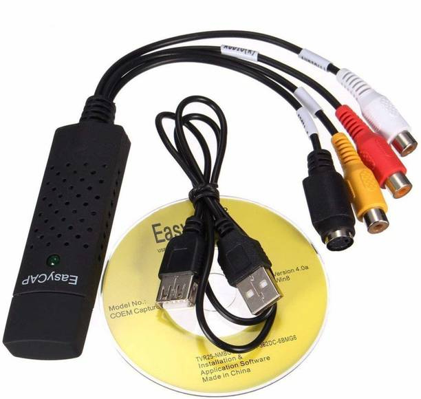 TERABYTE  TV-out Cable USB 2.0 Easycap Dc60 TV DVD VHS Video Adapter Capture Card Supports Windows Xp/7