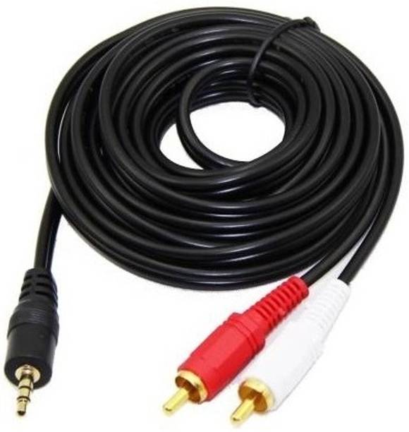 Etake  TV-out Cable 5 Meter 3.5mm Male To 2 RCA Cable Male Stereo Audio Cable For Tablet, Mobile