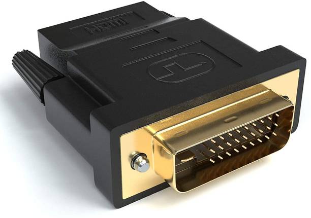 RyzCare  TV-out Cable DVI to HDMI Converter DVI (DVI-D) to HDMI Male to Female Gold-Plated Adapter