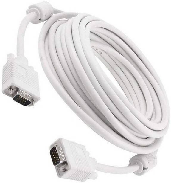 TERABYTE  TV-out Cable High Quality VGA 15 Pin Male-Male Cable for LCD LED TFT Moniter-10 MTR