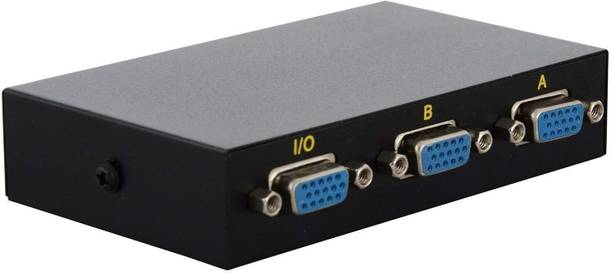 BKC  TV-out Cable 2-Port VGA Switch – Connect Two PCs to One Monitor Display