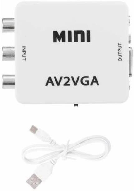 TERABYTE  TV-out Cable TV-out Cable Mini HD AV To VGA Video Converter with 3.5mm Audio to PC HDTV Conve