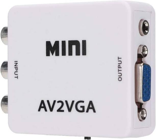 BKC  TV-out Cable Mini HD AV to VGA Video Converter with 3.5mm Audio for TV to PC