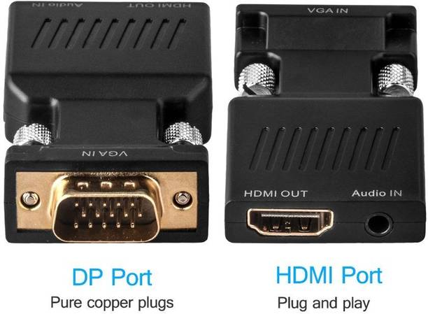 SDMINITEK  TV-out Cable VGA to HDMI Converter with Audio New Edition 1080p Video Adapter for PC. Ed-02