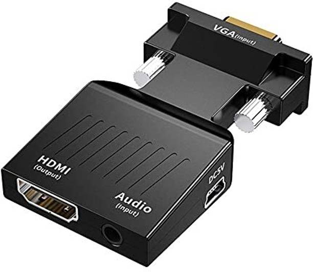 microware  TV-out Cable VGA to HDMI Adapter Converter with Audio 1080p Video Adapter for PC.