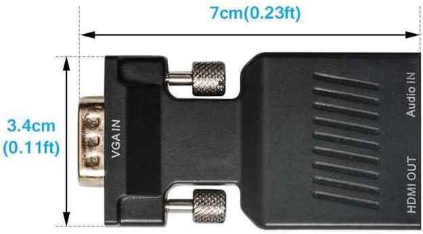 SDMINITEK  TV-out Cable VGA to HDMI Converter with Audio 1080p Video Adapter for PC. Edition-02