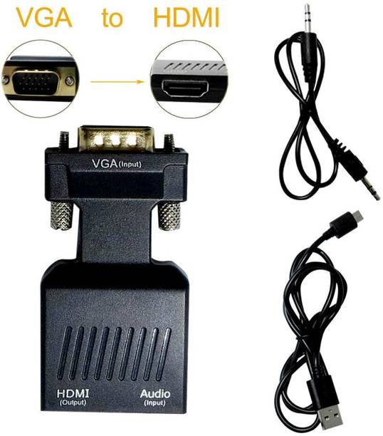 SDMINITEK  TV-out Cable VGA to HDMI Converter with Audio New Edition 1080p Video Adapter for PC. CN-01