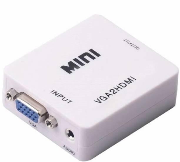 ULTRABYTES  TV-out Cable Mini VGA To HDMI Converter With Audio VGA2HDMI 1080P Adapter
