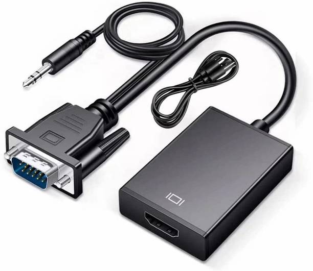 TERABYTE  TV-out Cable VGA to HDMI Converter Adapter with Audio for Connecting VGA Interface to HDMI