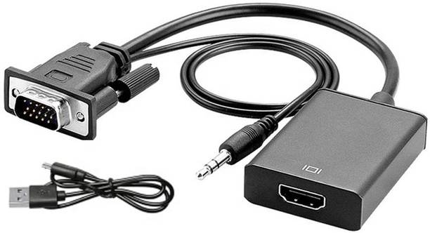 microware  TV-out Cable VGA Interface Laptop, PC to HDMI Monitor or Projector Converter with Audio