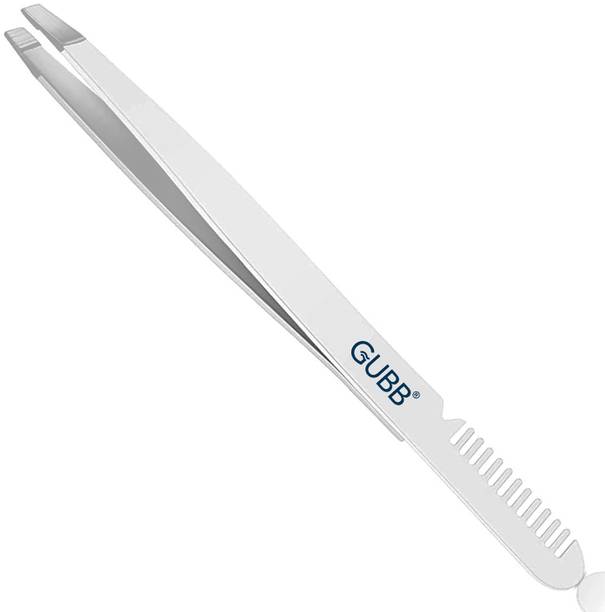 GUBB Eyebrow Tweezer And Plucker Slant Tip With Eyebrow Shaper Comb For Men And Women