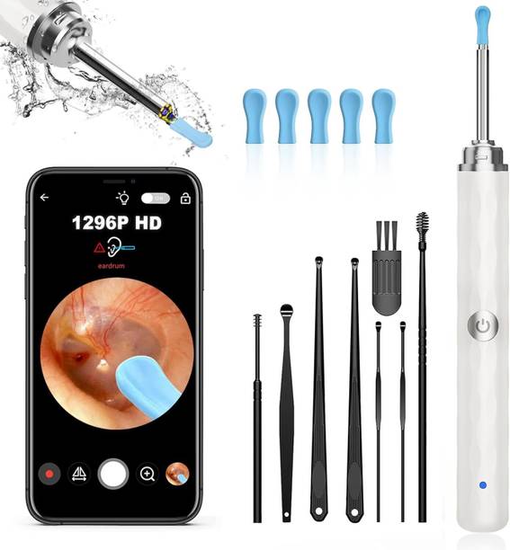 Desk Ear Cleaner with Camera and Light, Ear Wax Removal Kit with 1296P Otoscope