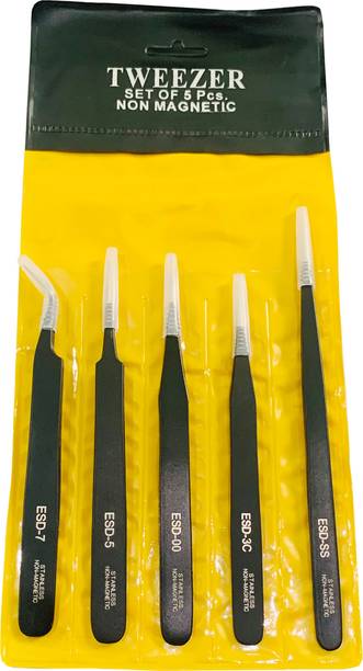 GOGNA ESD TWEEZER 5PCS FOR ELECTRONIC GADGETS MOBILE LAPTOP LCD CHIP SET