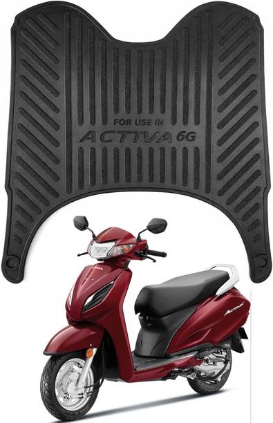 GLAM GRAB Black Anti Skid Foot Mat MAT Compatible With Activa 6G __04 Honda Activa 6G Two Wheeler Mat