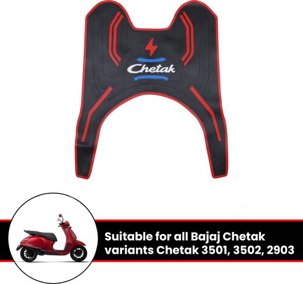 Grandbiker Rubber Foot Mat Compatible with Chetak 2025 Bajaj Chetak Two Wheeler Mat