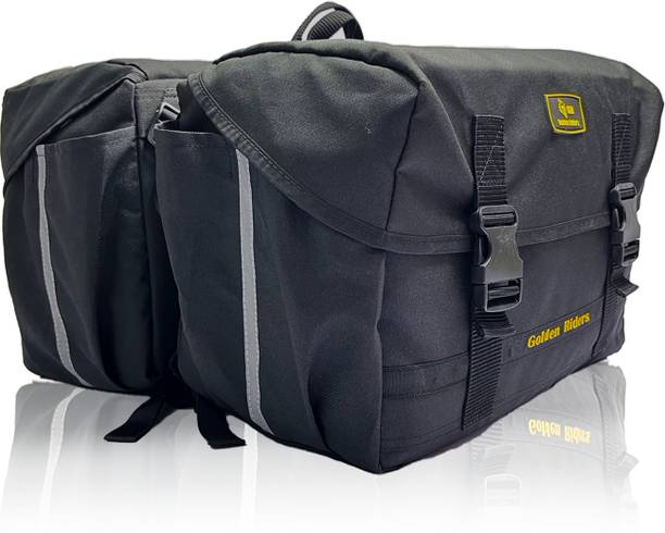 Golden Riders Motorcycle Saddle Bag MINI-Basic V2 Double-side Saddle Bag Black, Orange Fabric Motorbike Saddlebag