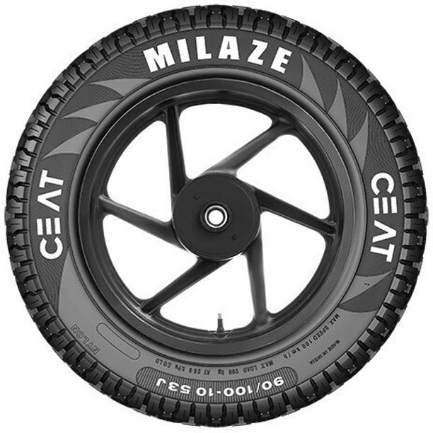 CEAT 105918 Milaze TL 53J SW 90/100-10 Front & Rear Two Wheeler Tyre