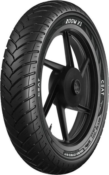CEAT 80/100-17 ZOOM X3 F 46P TUBELESS TYRE | FRONT 80/100-17 Front Two Wheeler Tyre