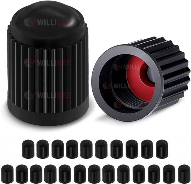 WILLIBEE Plastic Tyre Valve Cap for Car, Bike
